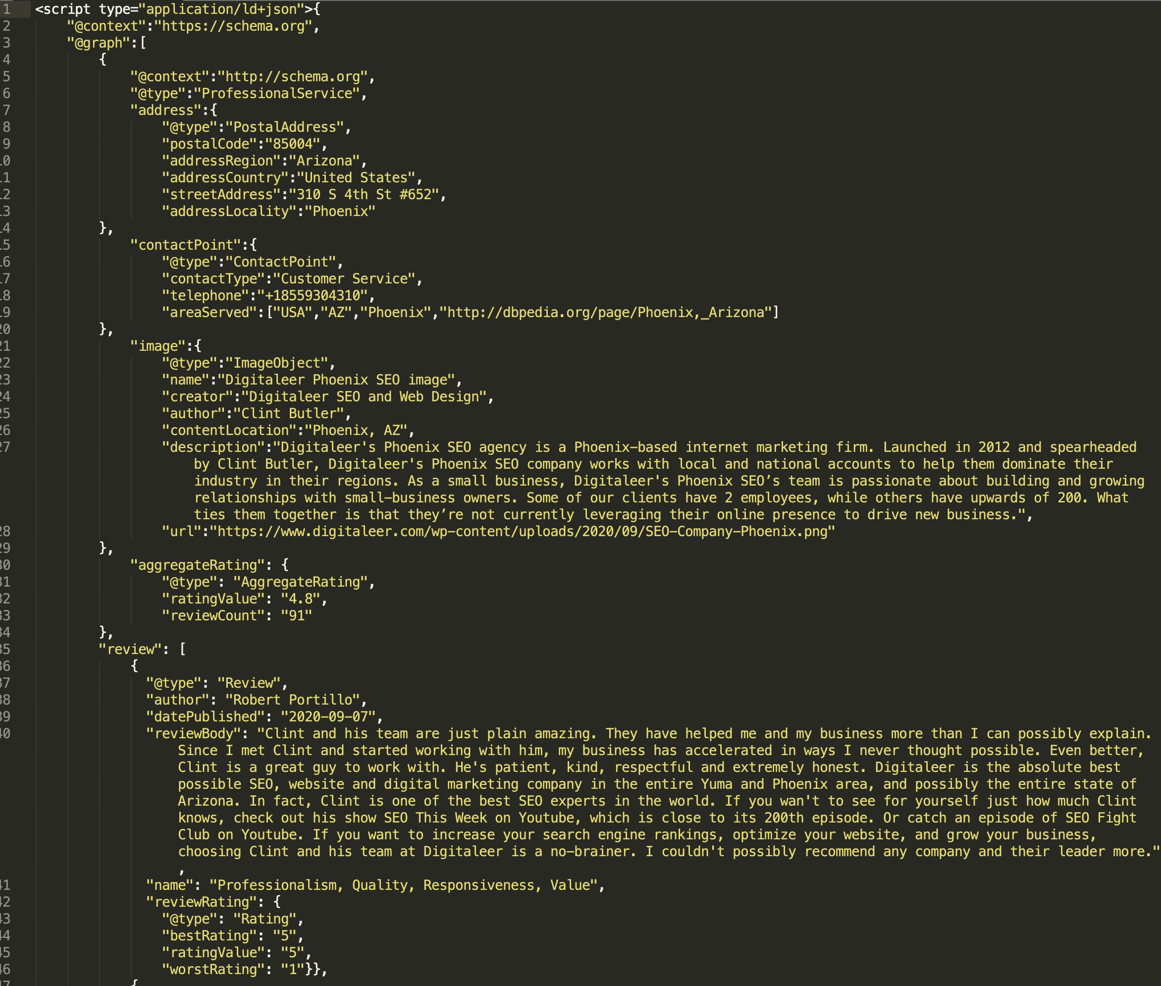 schema template example