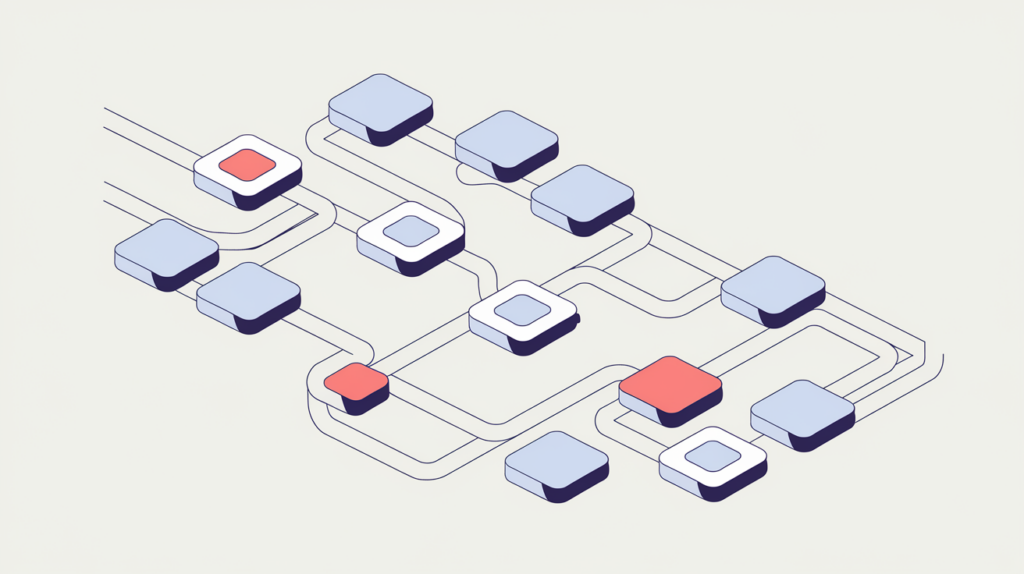 Abstract illustration of counting recognized Walmart affiliate deep-links among plain product links, in RankGear indigo and coral.