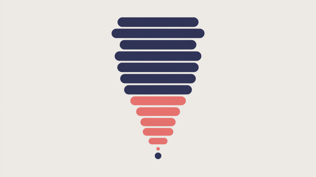 Abstract illustration of a nested heading hierarchy with an entity node marked in the deepest H6 level, in RankGear indigo and coral.