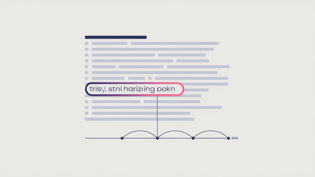 Abstract illustration of one matched body line scored against total word count, in RankGear indigo and coral.