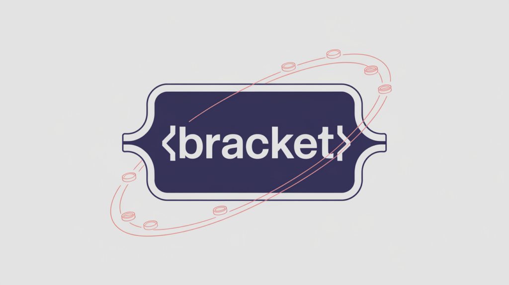 Abstract illustration of a defined term inside a highlighted tag capsule with keyword variations converging on it, in RankGear indigo and coral.