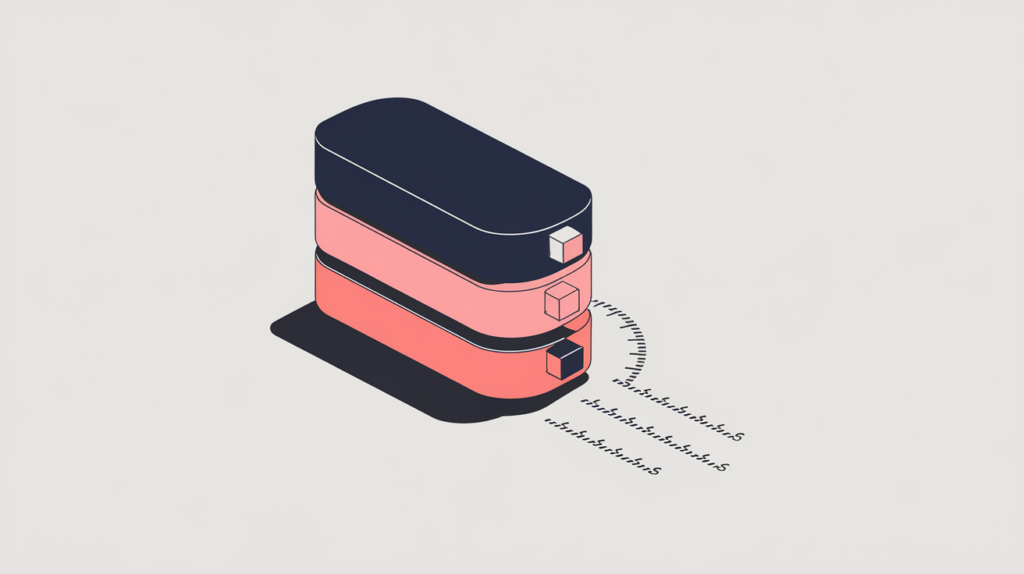 Abstract illustration of expandable summary labels being counted for keyword variations, in RankGear indigo and coral.
