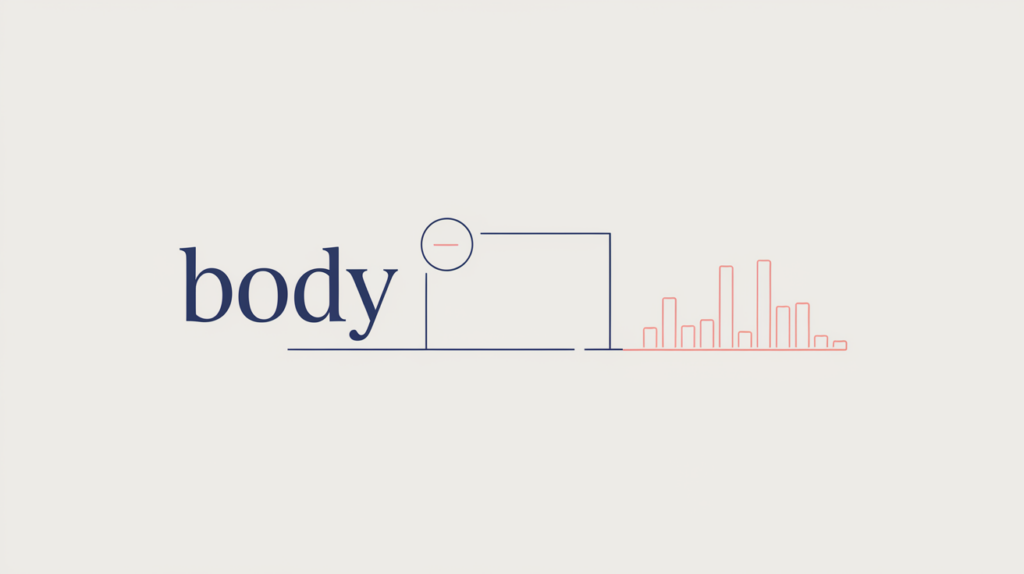 Abstract illustration of counting keyword variations inside underlined u-tag spans, in RankGear indigo and coral.