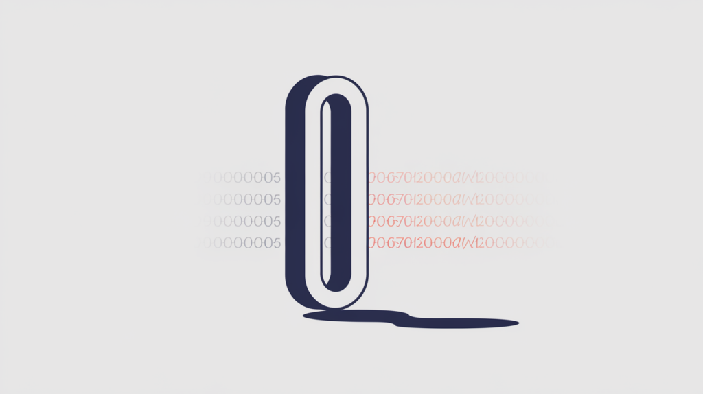 Abstract illustration of a canonical URL with highlighted keyword fragments and fading duplicate variants, in RankGear indigo and coral.