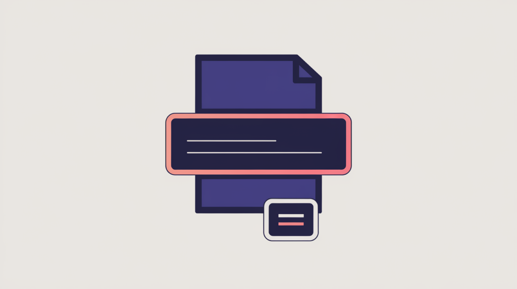 Abstract illustration of a description paragraph tagged with a semantic microformat class nested inside a parent item card, in RankGear indigo and coral.