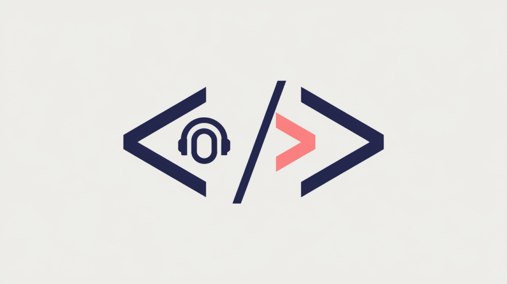 Abstract illustration of a JSON-LD ContactPoint schema marker with a nested contact node, in RankGear indigo and coral.