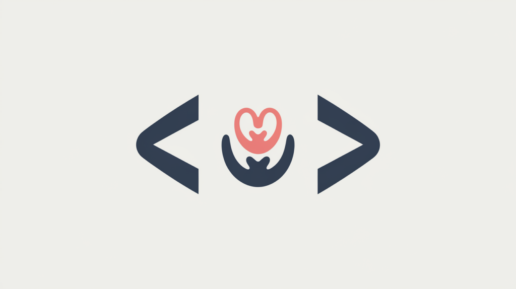 Abstract illustration of a JSON-LD Midwifery schema type detected as present or absent, in RankGear indigo and coral.