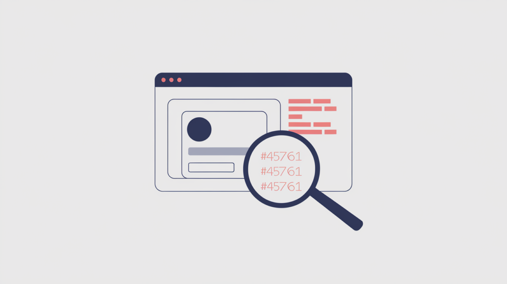 Abstract illustration of counting faded legacy social page links inside a webpage, in RankGear indigo and coral.