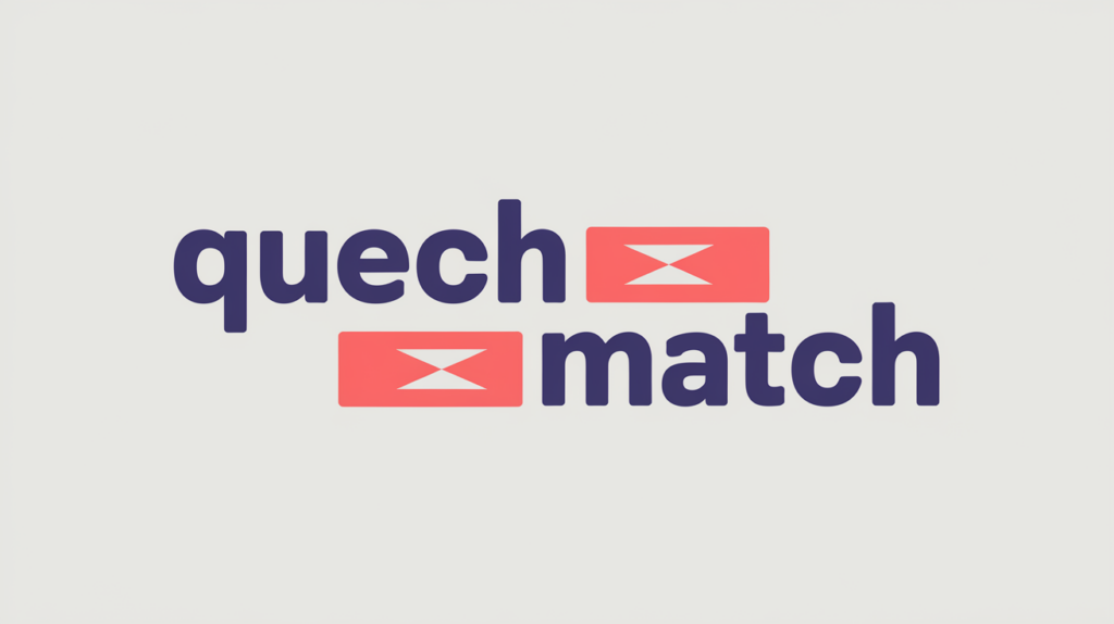 Abstract illustration of a query collapsed into one run-together string matching a URL while a hyphenated version fails to match, in RankGear indigo and coral.