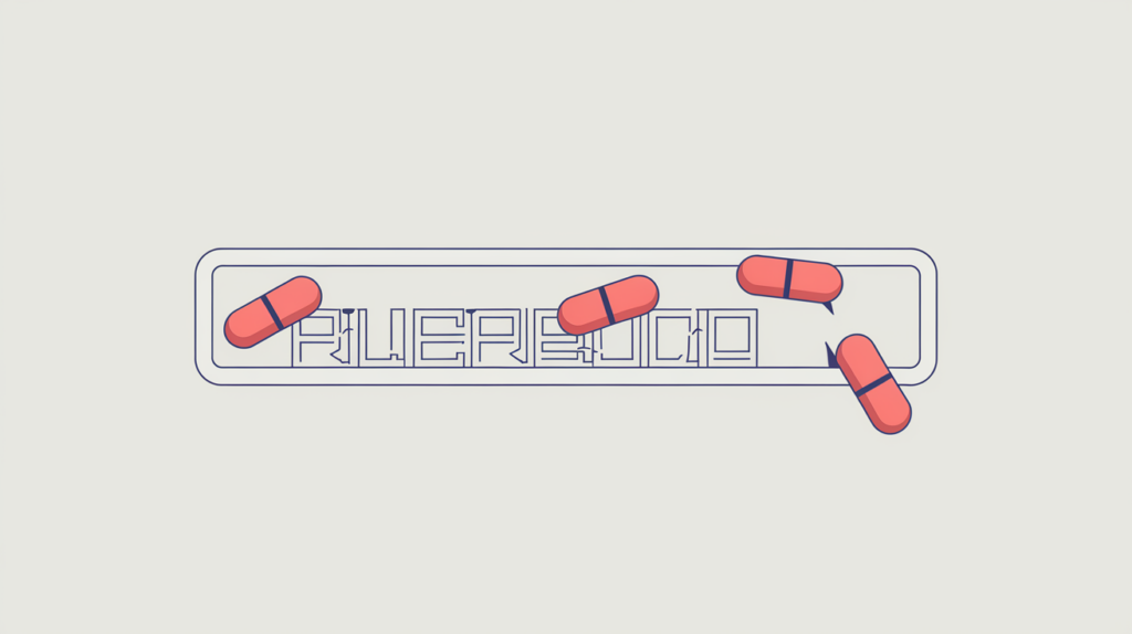 Abstract illustration of persuasive sales words being flagged inside a page title bar, in RankGear indigo and coral.